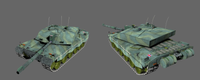 Challenger 2 tank textured